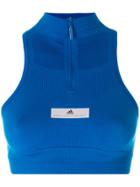 Adidas By Stella Mccartney Front Logo Sleeveless Top - Blue