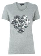 Markus Lupfer Shell Heart T-shirt, Women's, Size: Xs, Grey, Cotton/viscose
