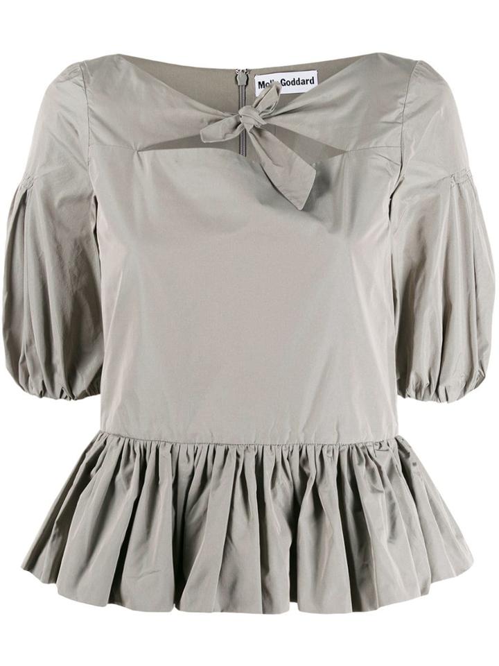 Molly Goddard Knot Detail Blouse - Grey