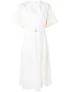 Sportmax Colour-block Belted Dress - White