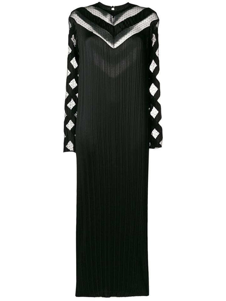 Alexander Wang Lace-insert Pleated Dress - Black