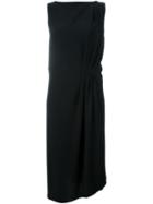 Maison Margiela Asymmetric Hem Shift Dress, Women's, Size: 40, Black, Polyester