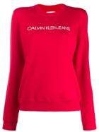 Calvin Klein Jeans Branded Sweatshirt - Red