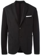 Neil Barrett Pinstripe Blazer, Men's, Size: 48, Black, Viscose/virgin Wool/polyester/polyester