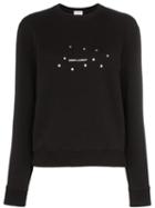 Saint Laurent Star Logo Print Sweatshirt - Black