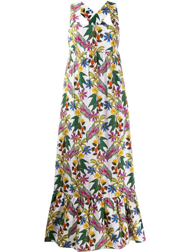 Borgo De Nor Mila Floral Print Maxi Dress - White