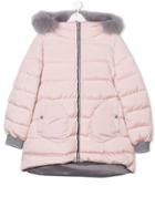 Herno Kids Teen Fur Trimmed Hooded Puffer Coat - Pink & Purple