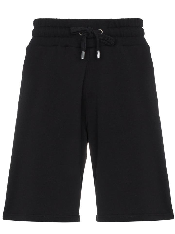 Kenzo Paris Logo Print Cotton Jersey Shorts - Black