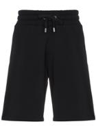 Kenzo Paris Logo Print Cotton Jersey Shorts - Black