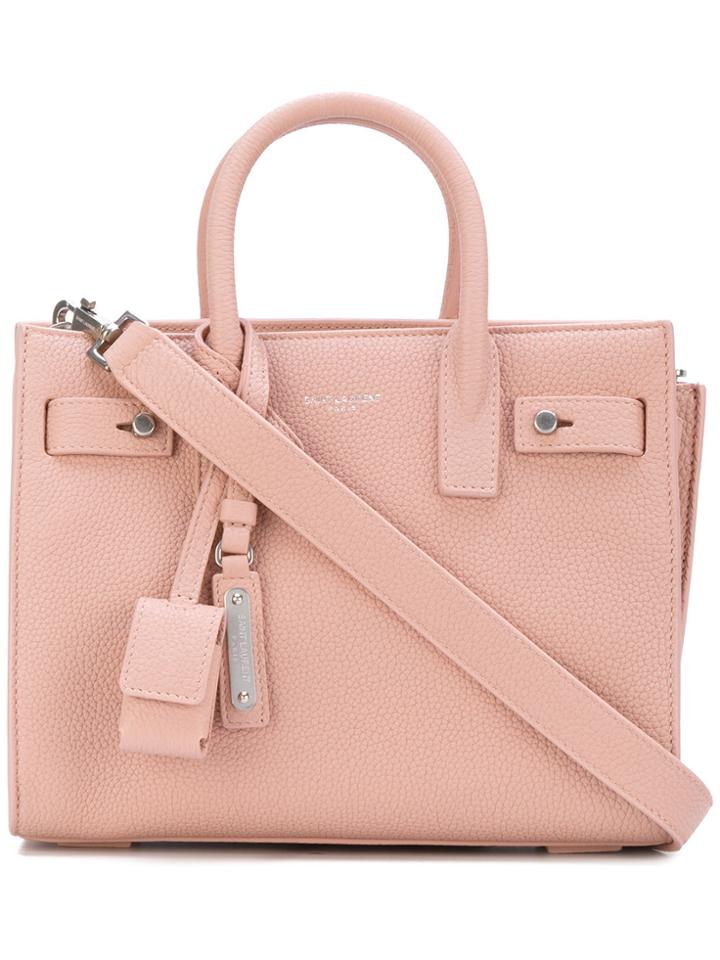 Saint Laurent Baby Sac De Jour Souple Tote - Pink & Purple
