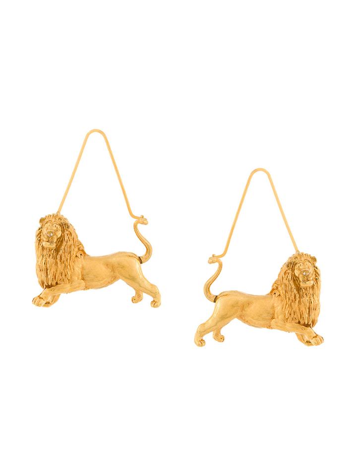 Givenchy Leo Zodiac Earrings - Metallic