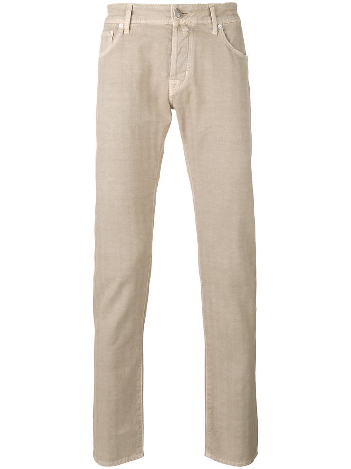 Jacob Cohen Classic Jeans, Men's, Size: 34, Nude/neutrals, Cotton/linen/flax/spandex/elastane