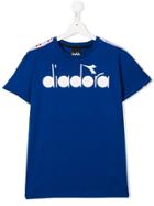 Diadora Junior Printed Logo T-shirt - Blue