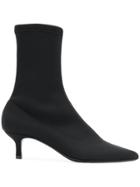 Aldo Castagna Kitten Heel Sock Boots - Black