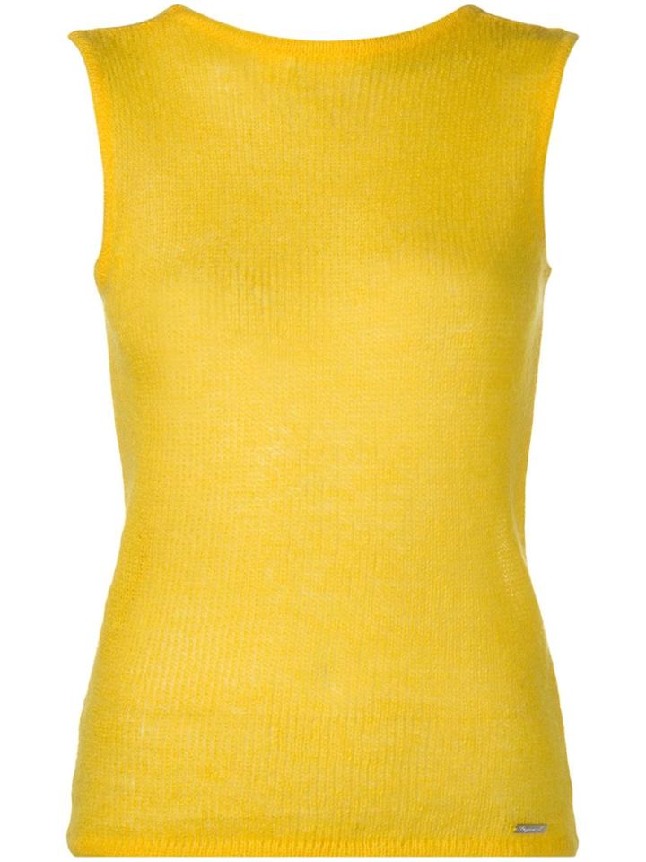 Dsquared2 Crew Neck Knitted Vest - Yellow
