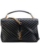 Saint Laurent - Large 'collège' Bag - Women - Calf Leather/brass - One Size, Black, Calf Leather/brass