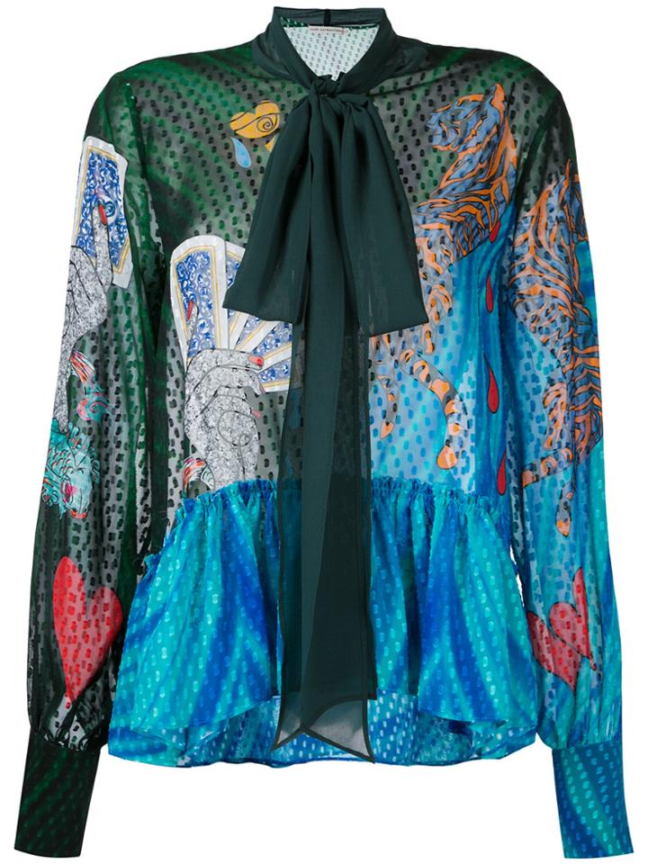 Mary Katrantzou Surreal Pussy Bow Blouse - Multicolour