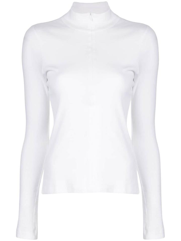 Rosetta Getty Zipped-up T-shirt - White