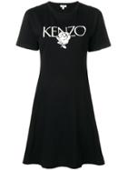 Kenzo Roses Logo Dress - Black