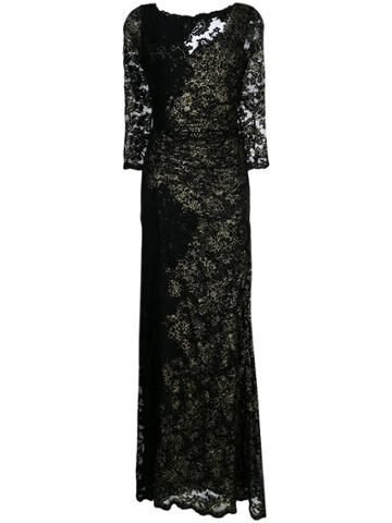 Olvi S Lace-embroidered Flared Dress - Black