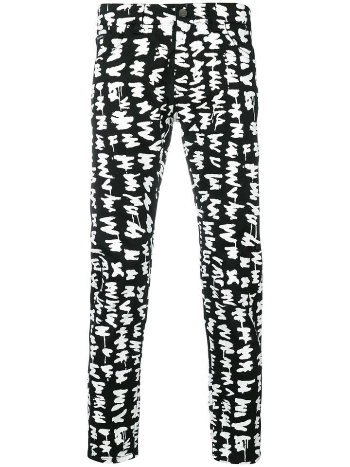 Dolce & Gabbana Paint Effect Jeans - Black