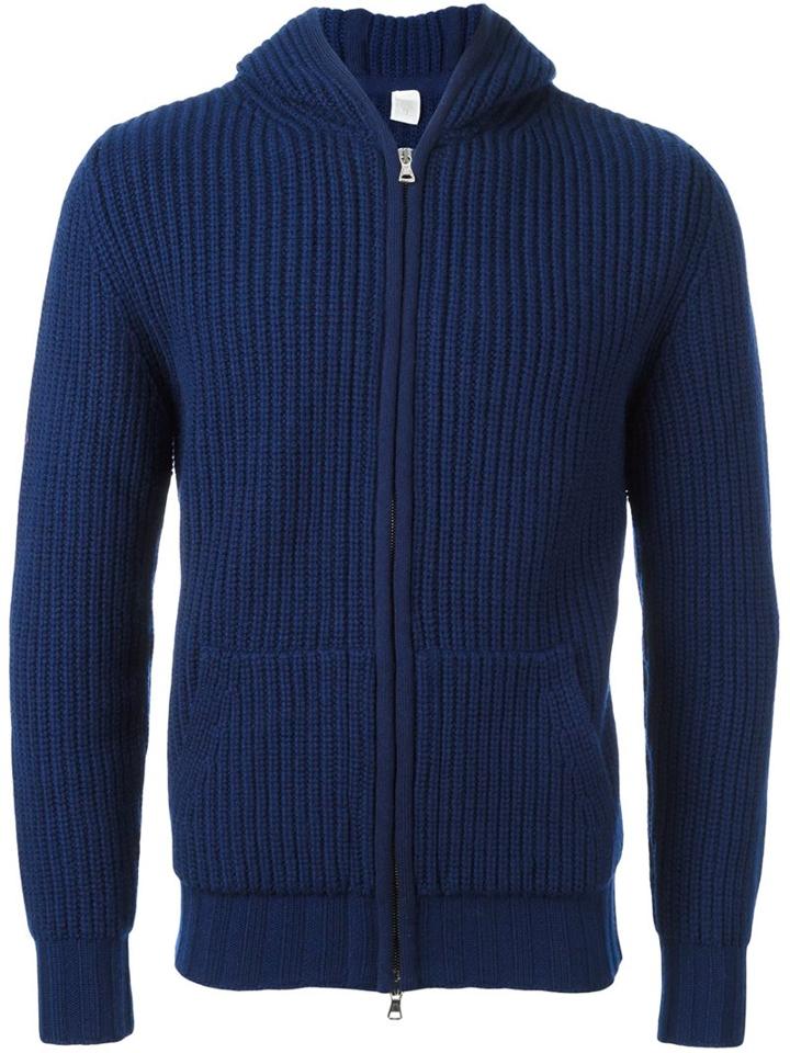 Eleventy Zip Up Sport Jacket, Men's, Size: Small, Blue, Cashmere