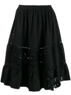 Ermanno Scervino Cropped Sleeve Midi Dress - Black