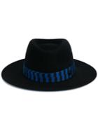 Maison Michel Henrietta Bondage Felt Hat, Women's, Size: Small, Blue, Wool
