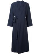 Joseph Kimono-style Wrap Coat, Women's, Size: 38, Blue, Viscose