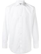 Canali Classic Buttoned Shirt, Men's, Size: 43, White, Cotton