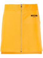 Moschino Zip Front Mini Skirt - Yellow