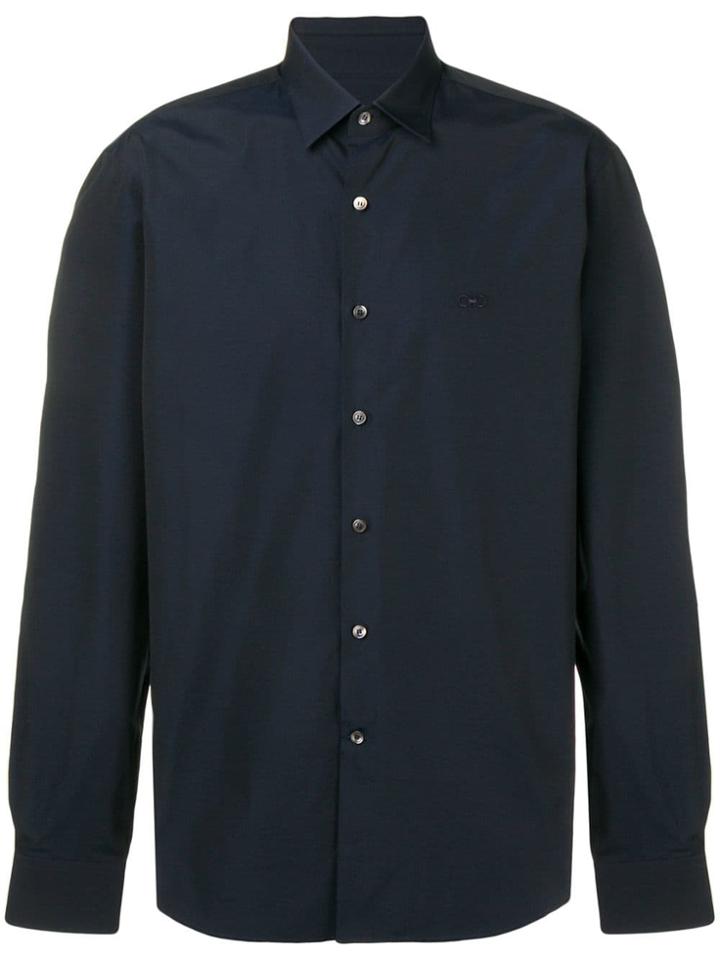 Salvatore Ferragamo Long-sleeve Fitted Shirt - Blue