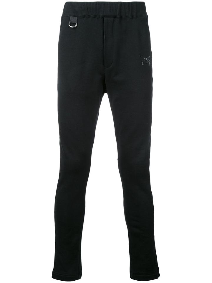 Roar Stud Detail Slim Fit Track Pants, Men's, Size: Ii, Black, Cotton/polyurethane