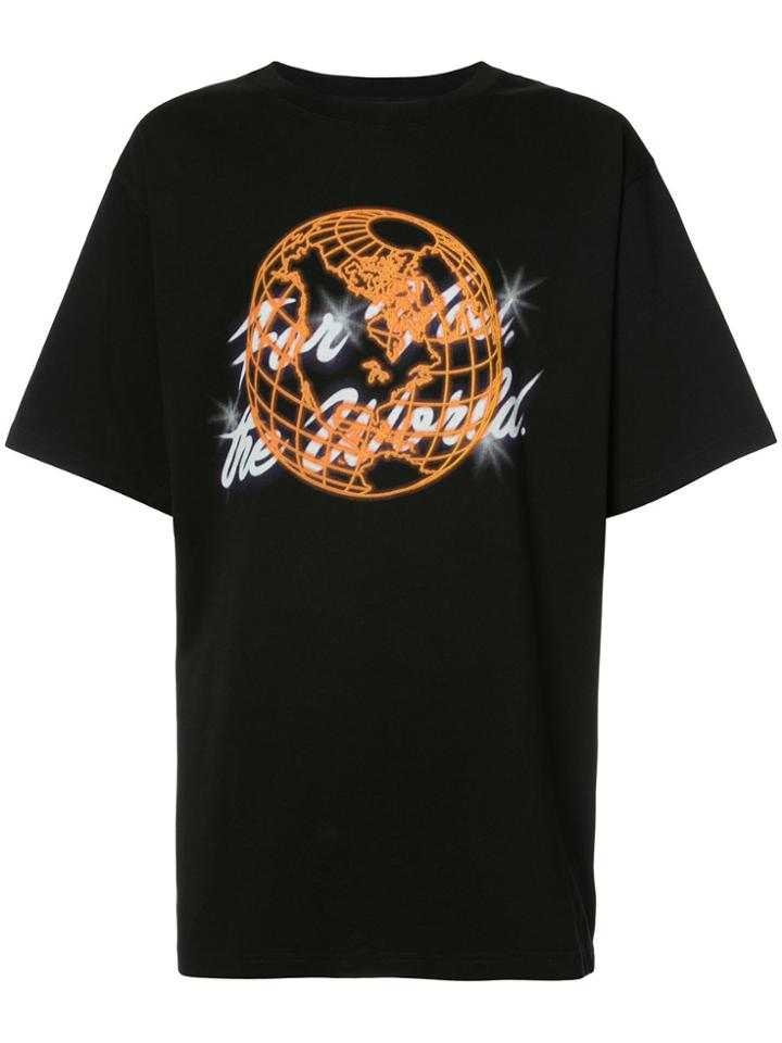 Heron Preston Globe Print T-shirt - Black