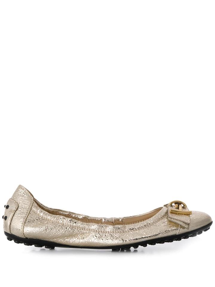 Tod's Gommino Ballerinas - Gold