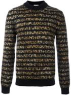 Saint Laurent - Contrast Panel Sweater - Men - Polyamide/mohair/virgin Wool - Xl, Black, Polyamide/mohair/virgin Wool