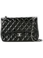 Chanel Vintage Quilted Cc Logos Shoulder Bag - Black