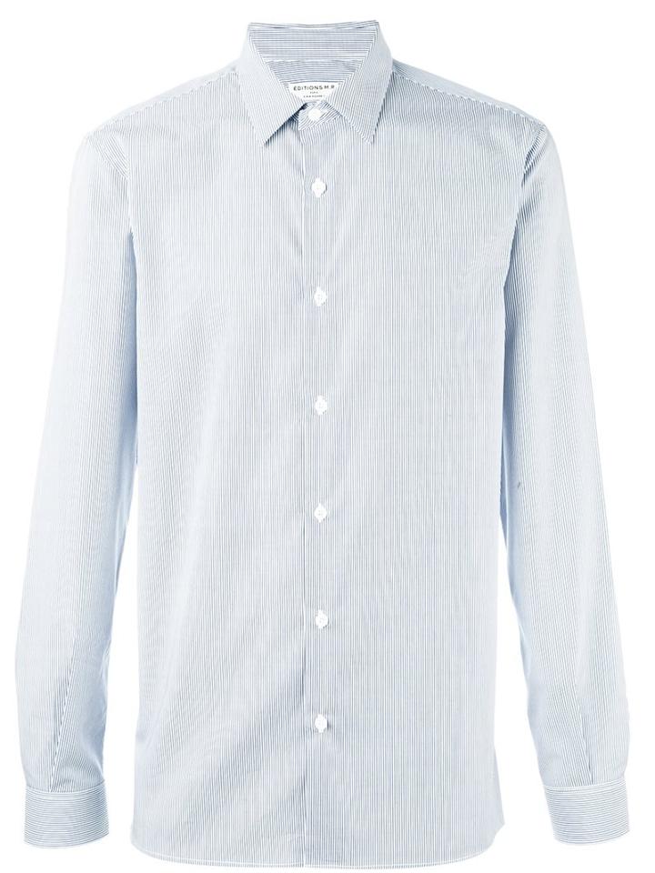 Éditions M.r 'français' Shirt, Men's, Size: 40, Blue, Cotton