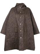 Mackintosh Paisley Print Cape - Brown