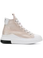 Cinzia Araia High-top Lace-up Sneakers - Metallic