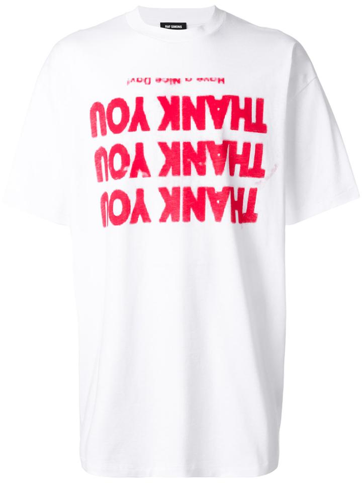 Raf Simons Blurred Print T-shirt - White