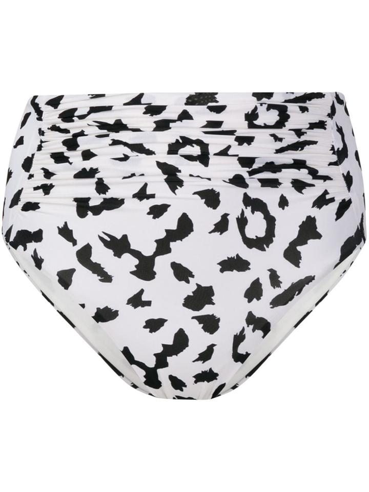 Self-portrait Print Swimsuit Bottoms - White