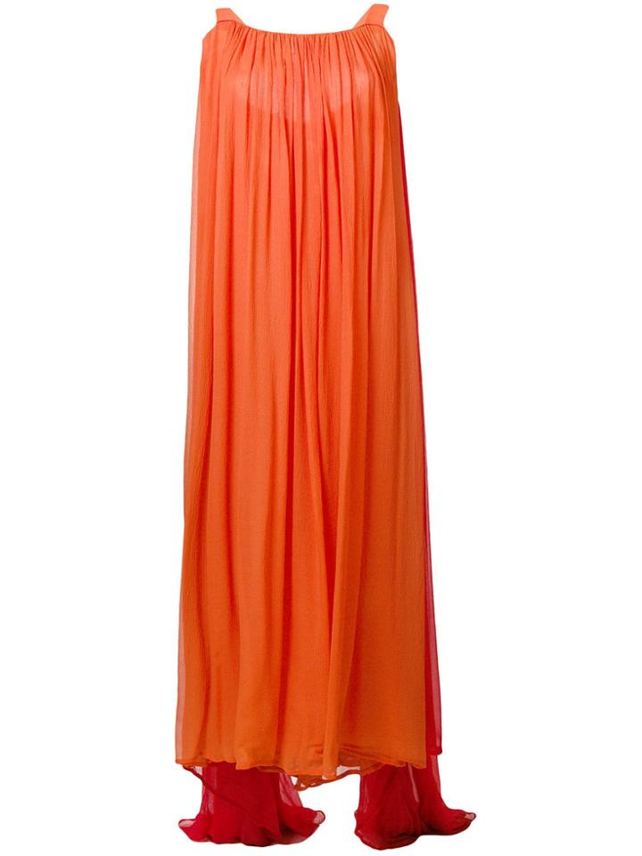 Yves Saint Laurent Vintage 1975 Fluid Maxi Dress - Yellow & Orange
