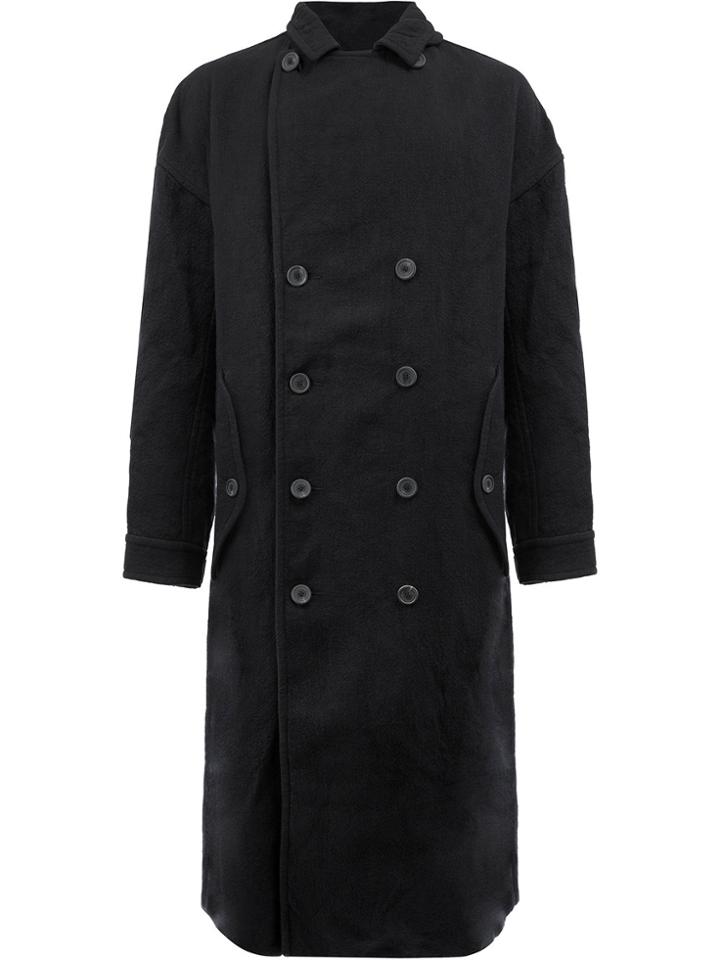 Ziggy Chen Double Breasted Coat - Blue