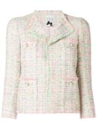 Edward Achour Paris Pearl Button Tweed Jacket - Pink
