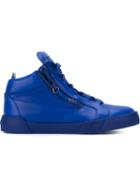 Giuseppe Zanotti Design Kriss Hi-top Sneakers, Men's, Size: 41.5, Blue, Leather/rubber