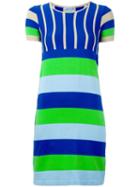 Walter Van Beirendonck Vintage Striped Knit Dress, Size: Small, Green