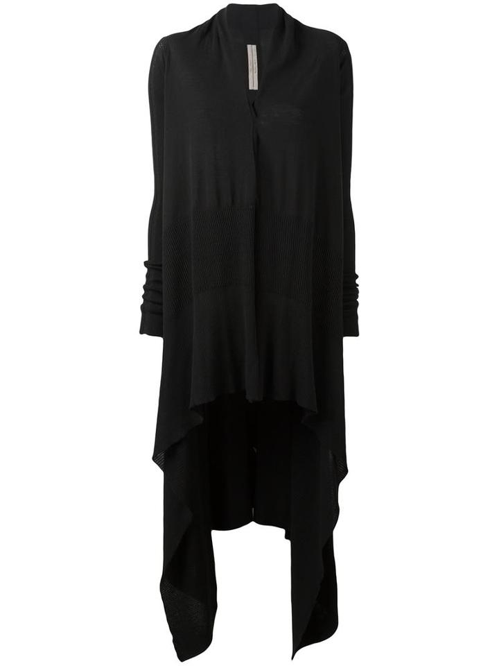 Rick Owens Medium Wrap Cardigan Coat, Women's, Black, Virgin Wool