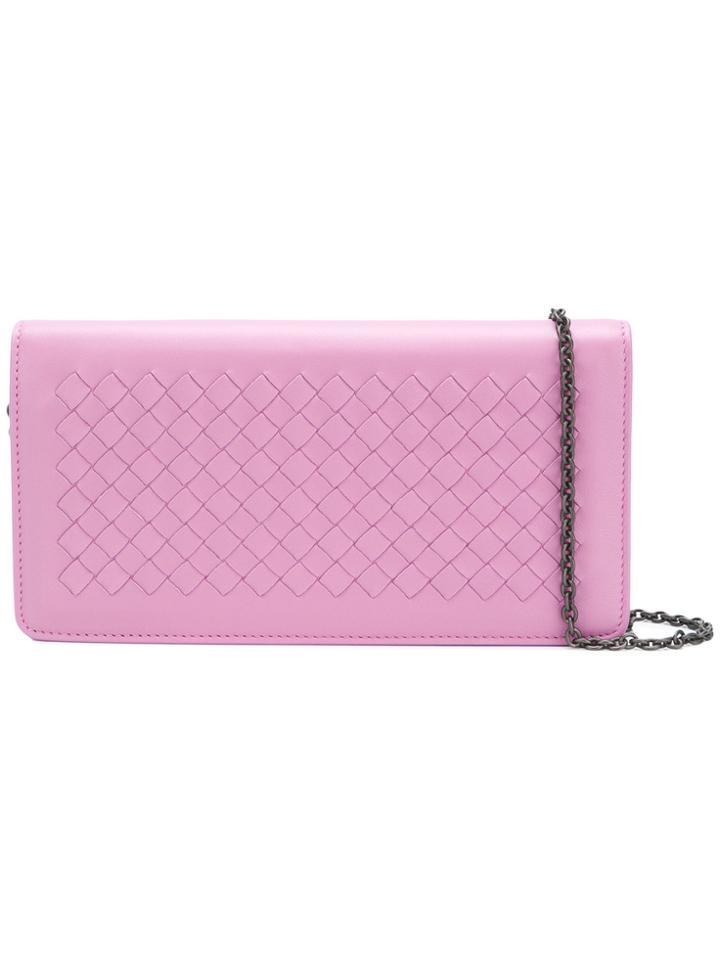 Bottega Veneta Twilight Intrecciato Nappa Continental Wallet - Pink &