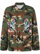 Forte Couture Embroidered Military Jacket - Green